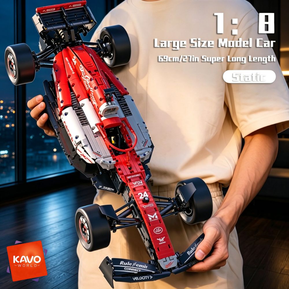Home Improvement Man - Конструктор KAVOWORLD Formula Red And White