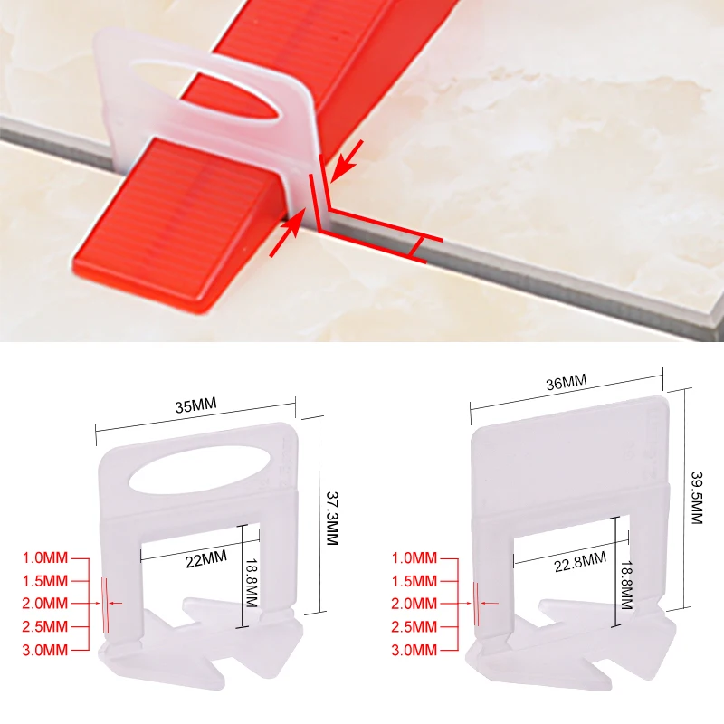 Tile Leveling Clip - 100 шт. клипс для выравнивания керамической