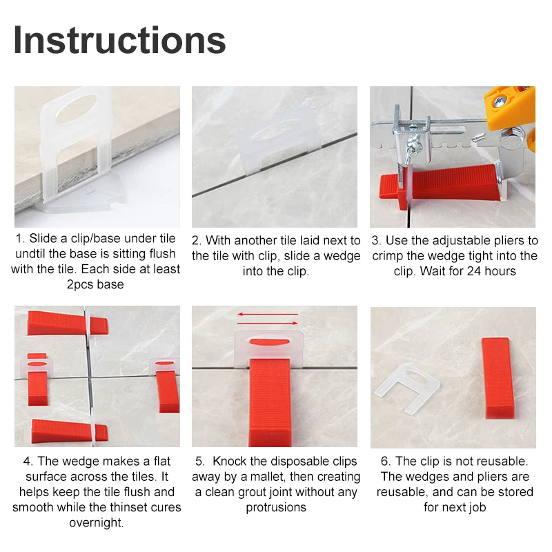 100 шт. клипс для выравнивания – обзор и цена Tile Leveling Clip