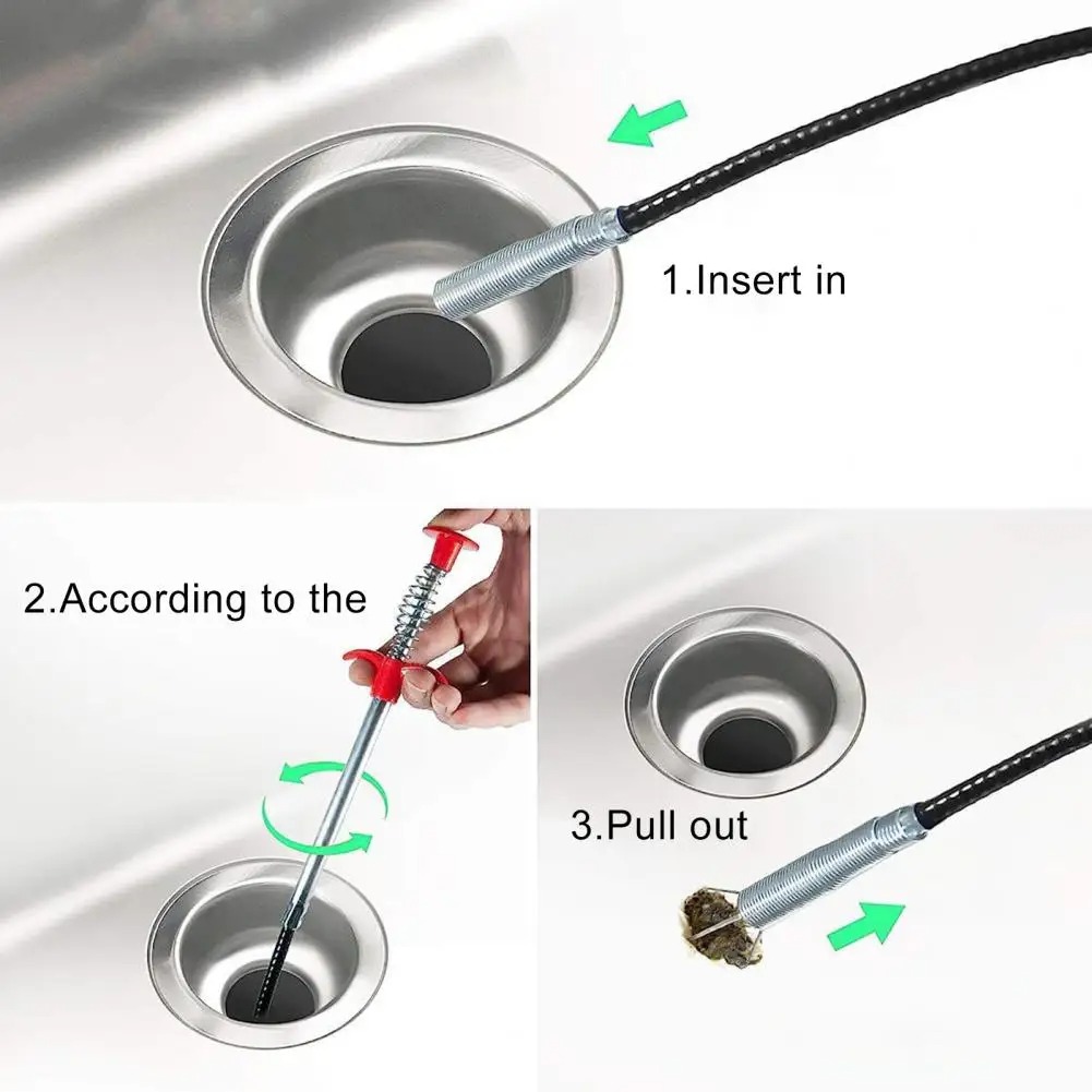 Гибкий пружинный змеиный очист – обзор и цена Plumbing Snake Drain
